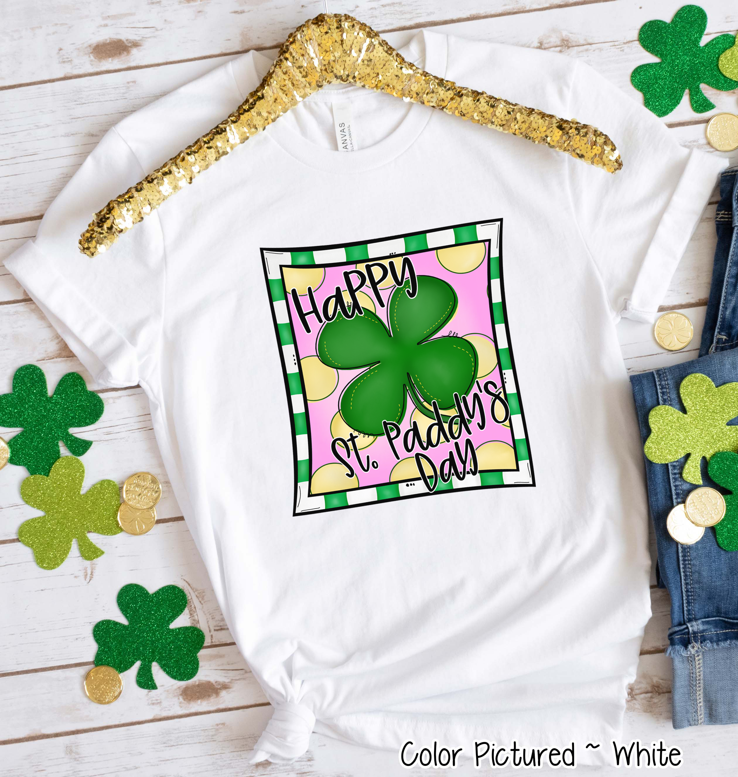 Happy St Paddys Day Clover Tee