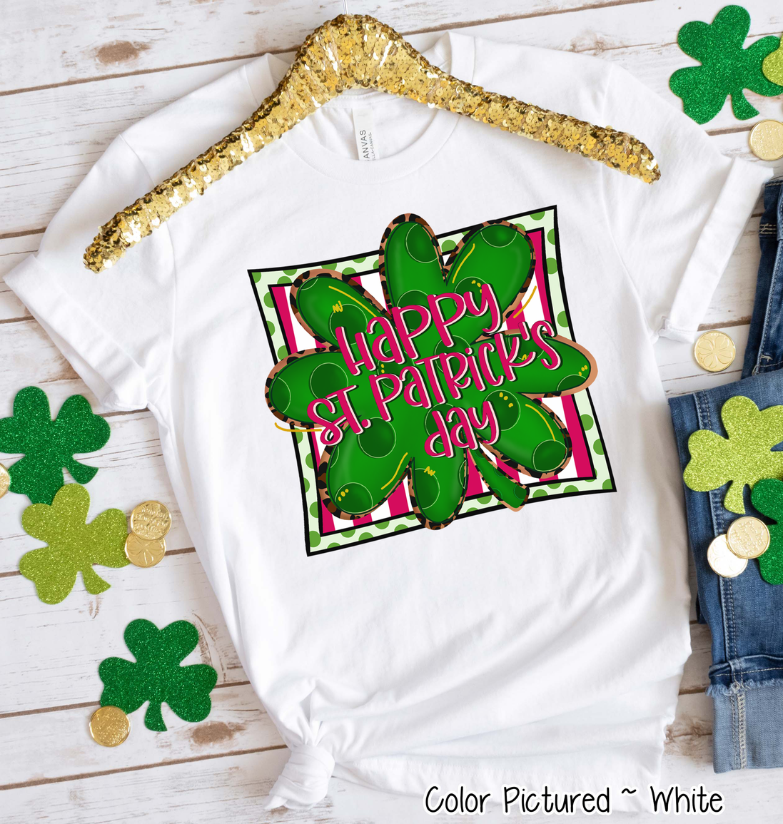 Happy St Patricks Day Clover Tee