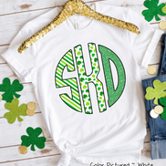 St Patricks Day Print Big Monogram Tee