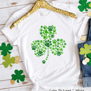 Paw Print Shamrock St Patricks Day Tee