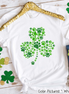 Paw Print Shamrock St Patricks Day Tee