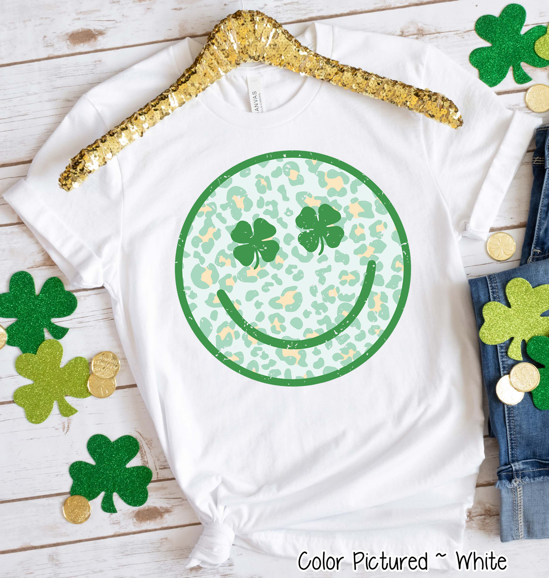 Retro Smiley Face St Patricks Day Tee