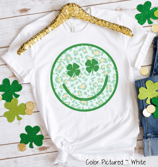 Retro Smiley Face St Patricks Day Tee