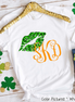 Monogram Leopard St Patricks Day Lips Tee