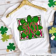 Monogram St Patricks Day Clover Tee