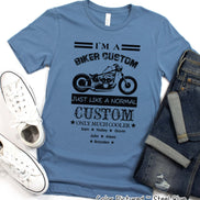 Custom Dad-Father-Papa-Grandpa Biker Tee