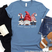 Gnome Sweet Land of Liberty Patriotic Tee