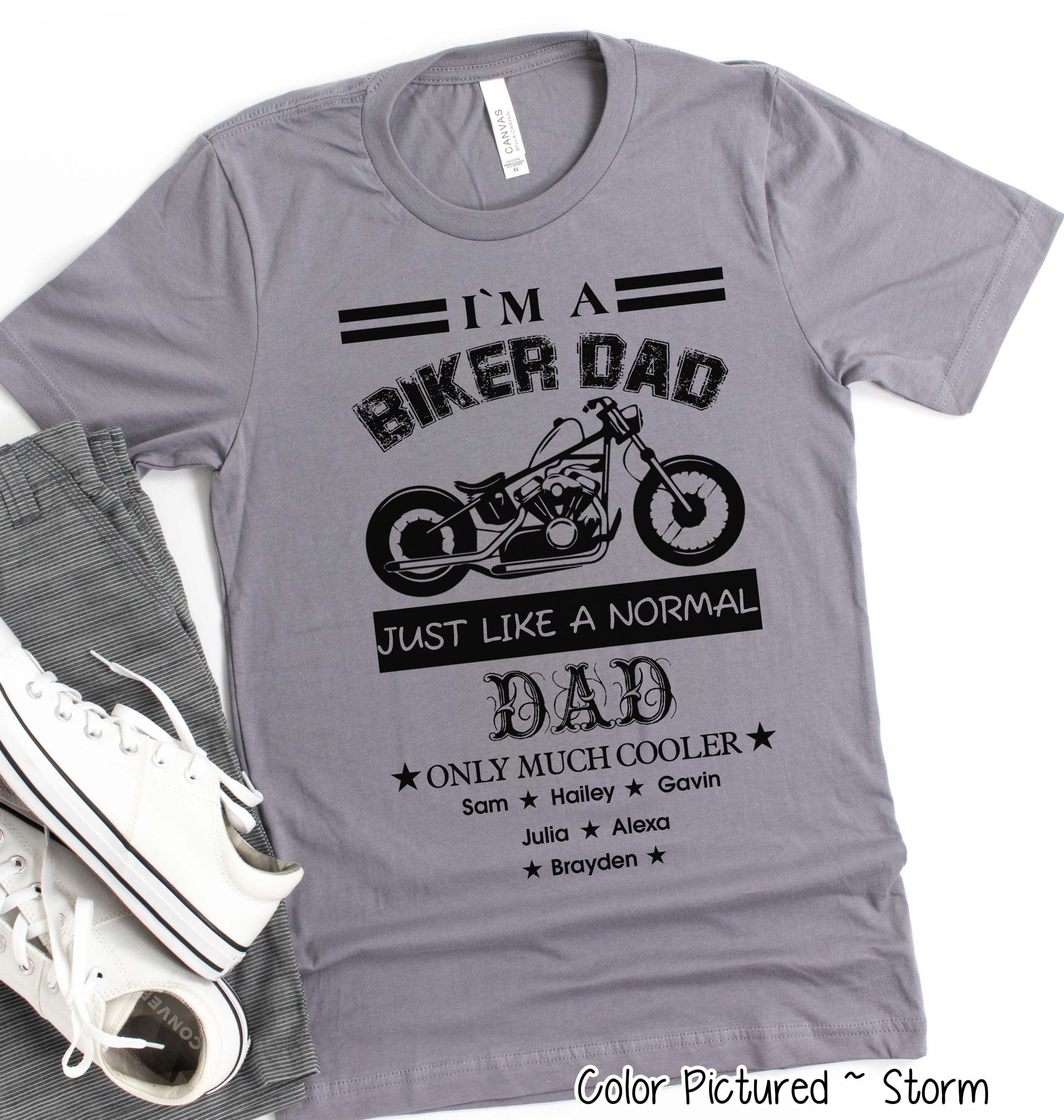 Custom Dad-Father-Papa-Grandpa Biker Tee