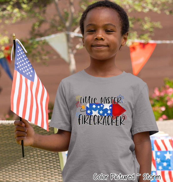 Little Mister Firecracker Patriotic Tee