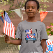 Patriotic Blue Wagon Customized with Name Tee
