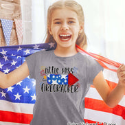 Little Miss Firecracker Patriotic Tee