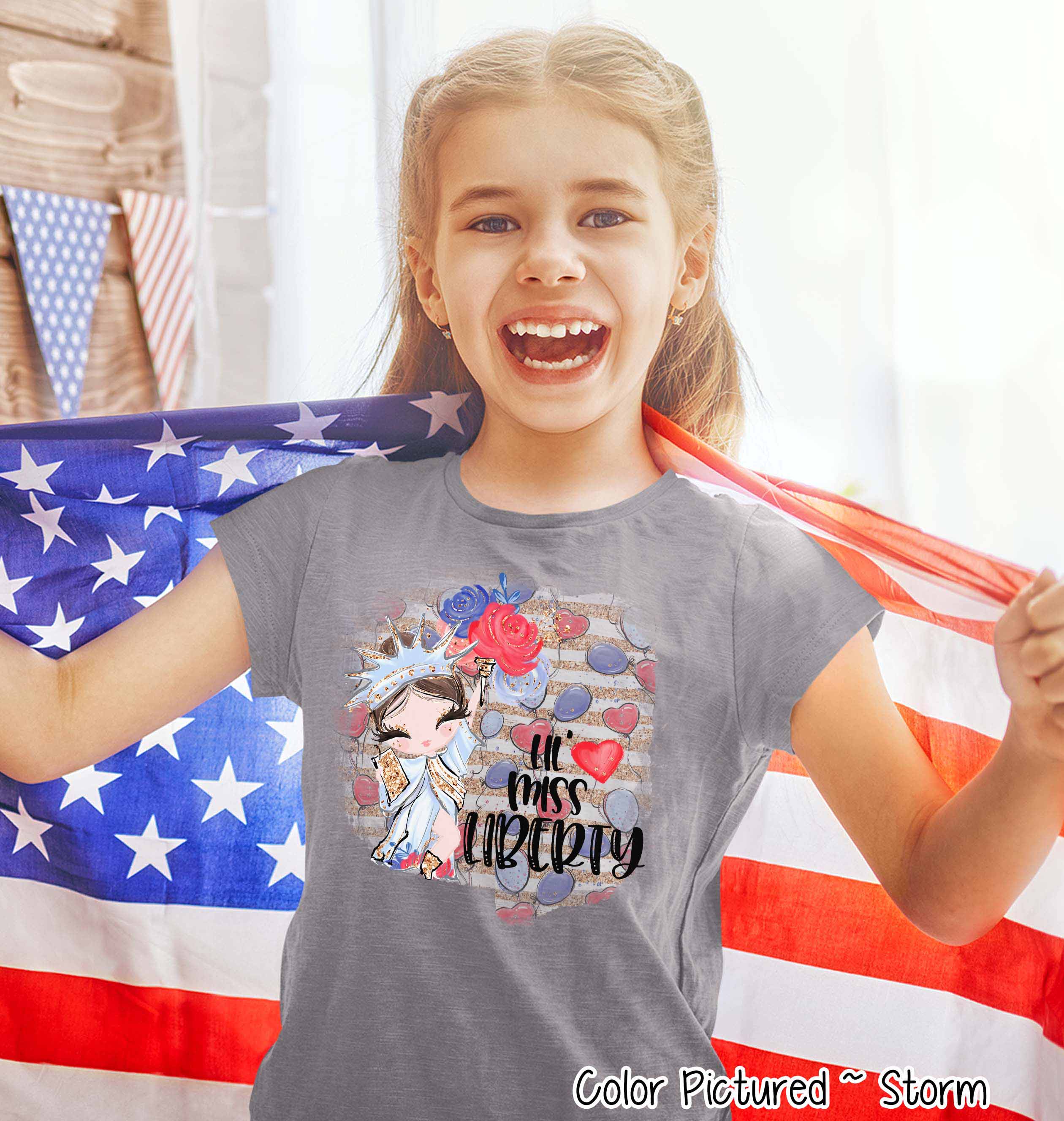 Little Miss Liberty Patriotic Tee