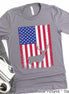 American Flag with Deer Patriotic Tee