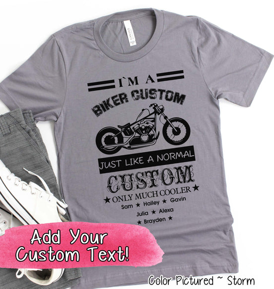 Custom Dad-Father-Papa-Grandpa Biker Tee