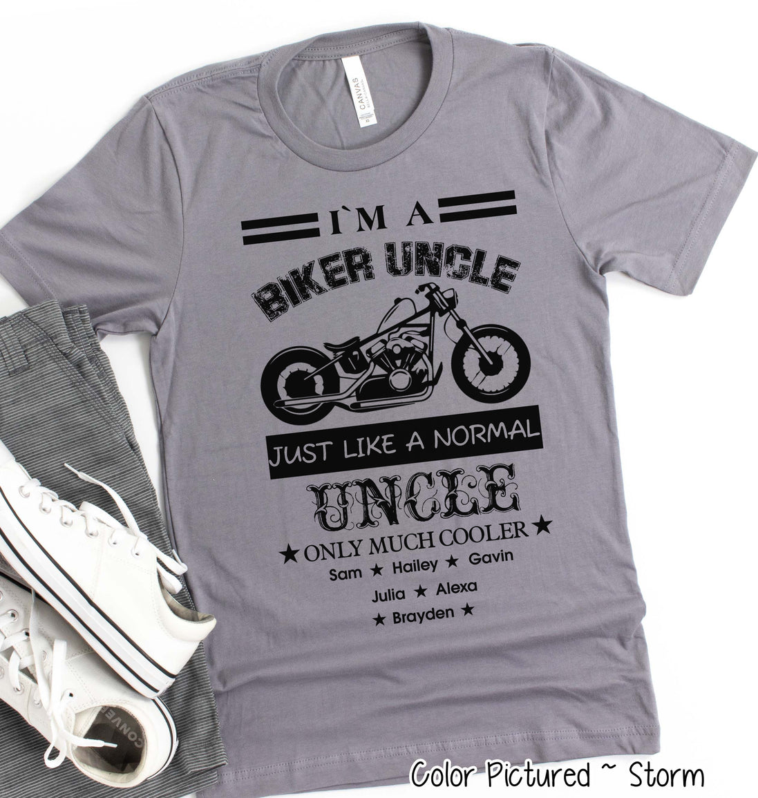 Custom Dad-Father-Papa-Grandpa Biker Tee