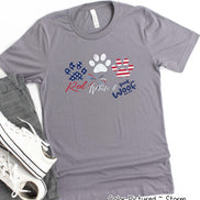 Red White and Woof Dog Lovers Patriotic Tee
