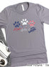 Red White and Woof Dog Lovers Patriotic Tee