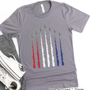 Jets with Patriotic Smoke Trails Tee