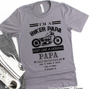 Custom Dad-Father-Papa-Grandpa Biker Tee