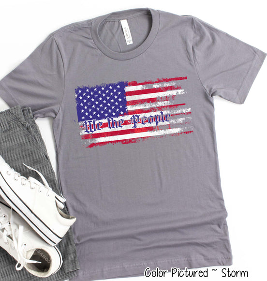 We The People American Flag Patriotic Tee