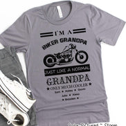 Custom Dad-Father-Papa-Grandpa Biker Tee