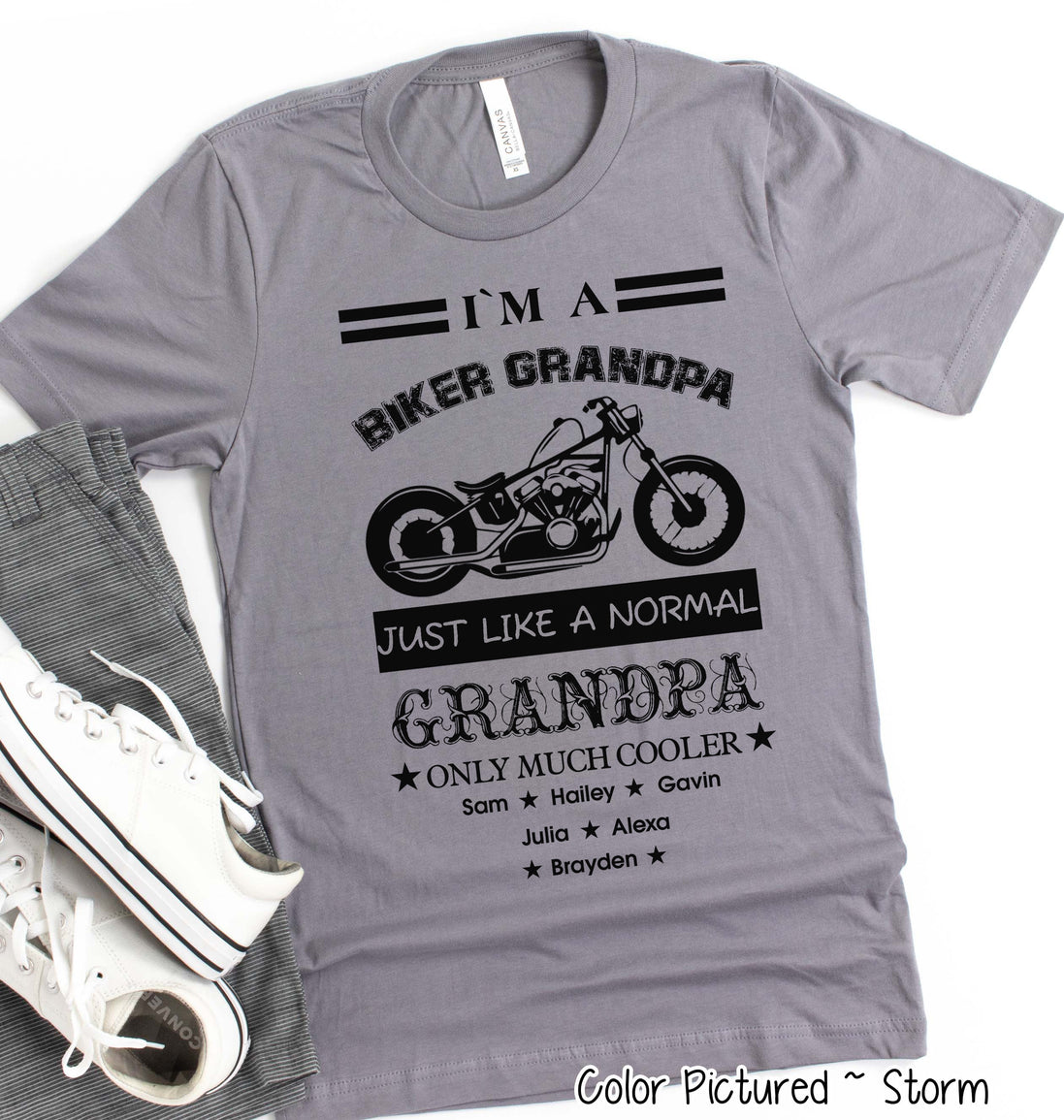 Custom Dad-Father-Papa-Grandpa Biker Tee