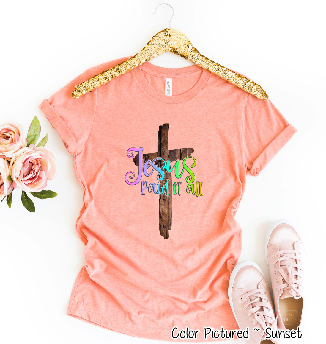 Jesus Paid It All Cross Tee