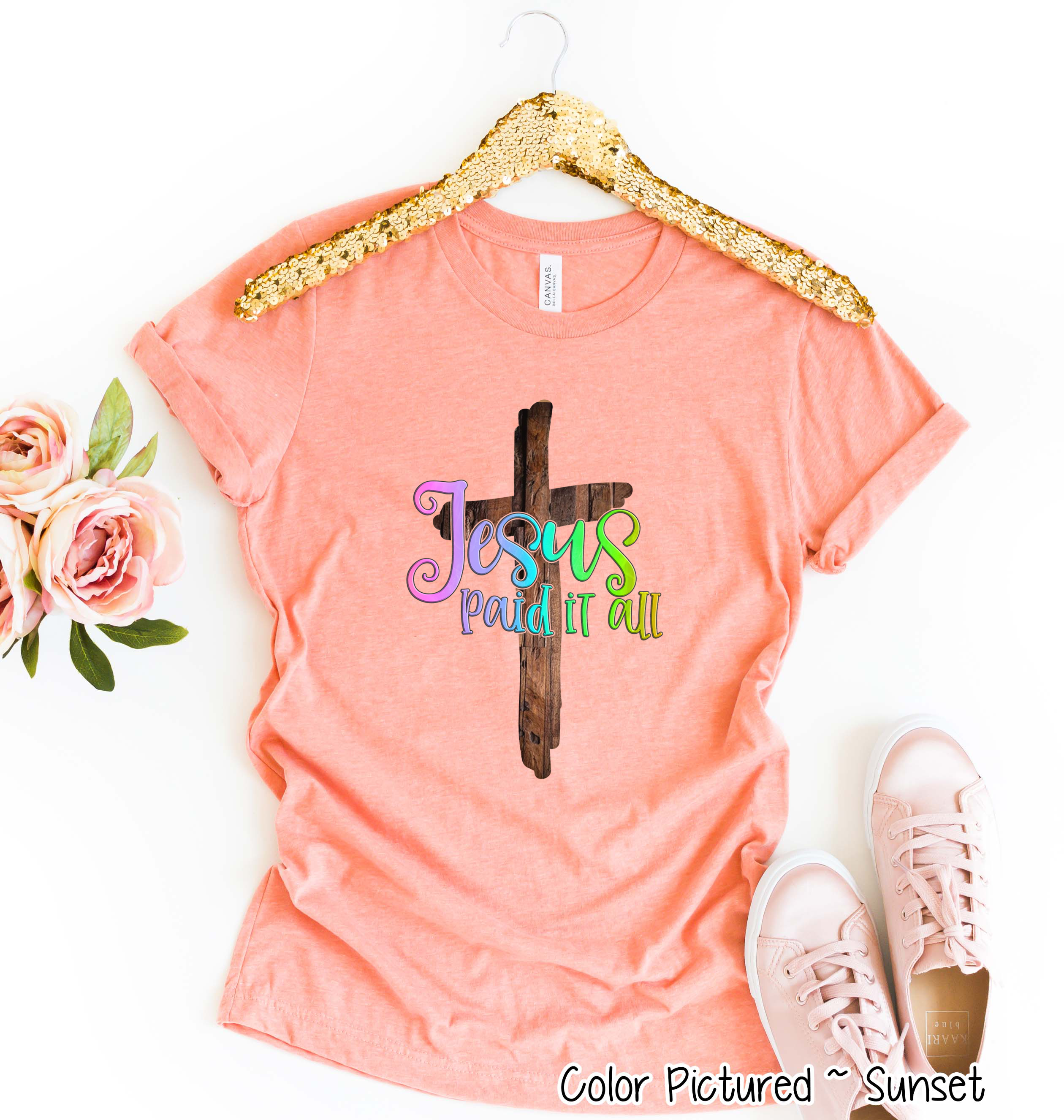 Jesus Paid It All Cross Tee