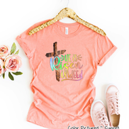 He Is Risen Cross Easter Tee