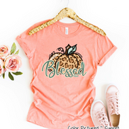 Blessed Leopard Pumpkin Shirt