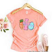 Monogram Carrot Cross & Egg Easter Tee