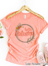 Hello Autumn Fall Floral Wreath Tee