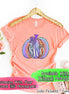 Purple Watercolor Monogram Pumpkin Tee