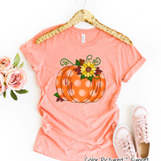 Polka Dot Pumpkin Fall Tee