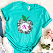 Monogram Snow Leopard Apple Tee