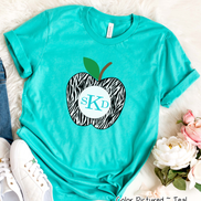 Monogram Zebra Apple Tee