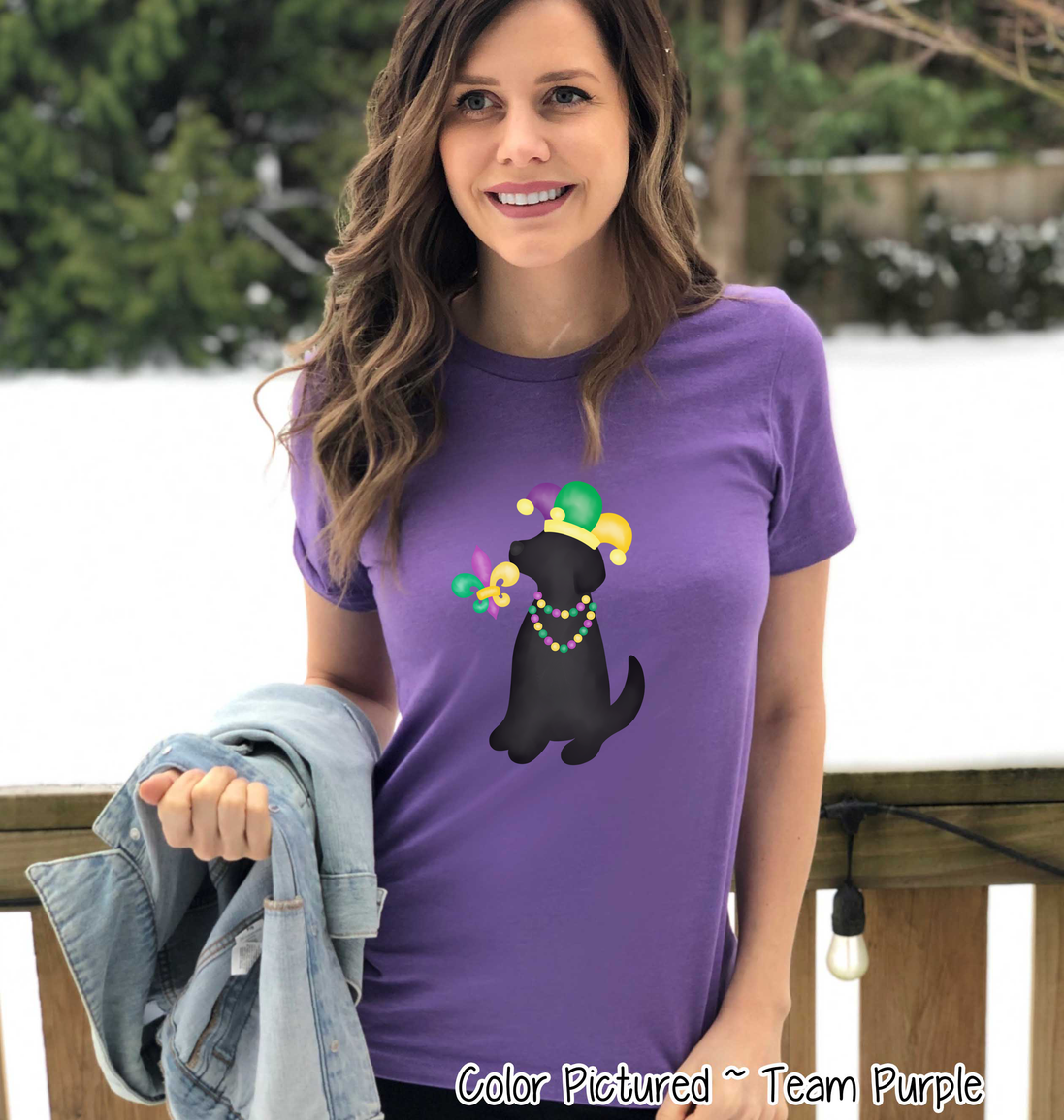 Black Lab Mardi Gras Tee