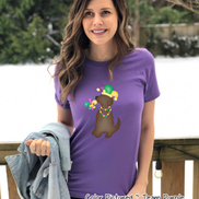 Brown Lab Mardi Gras Tee
