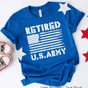 Retired US Army Distressed Flag Tee