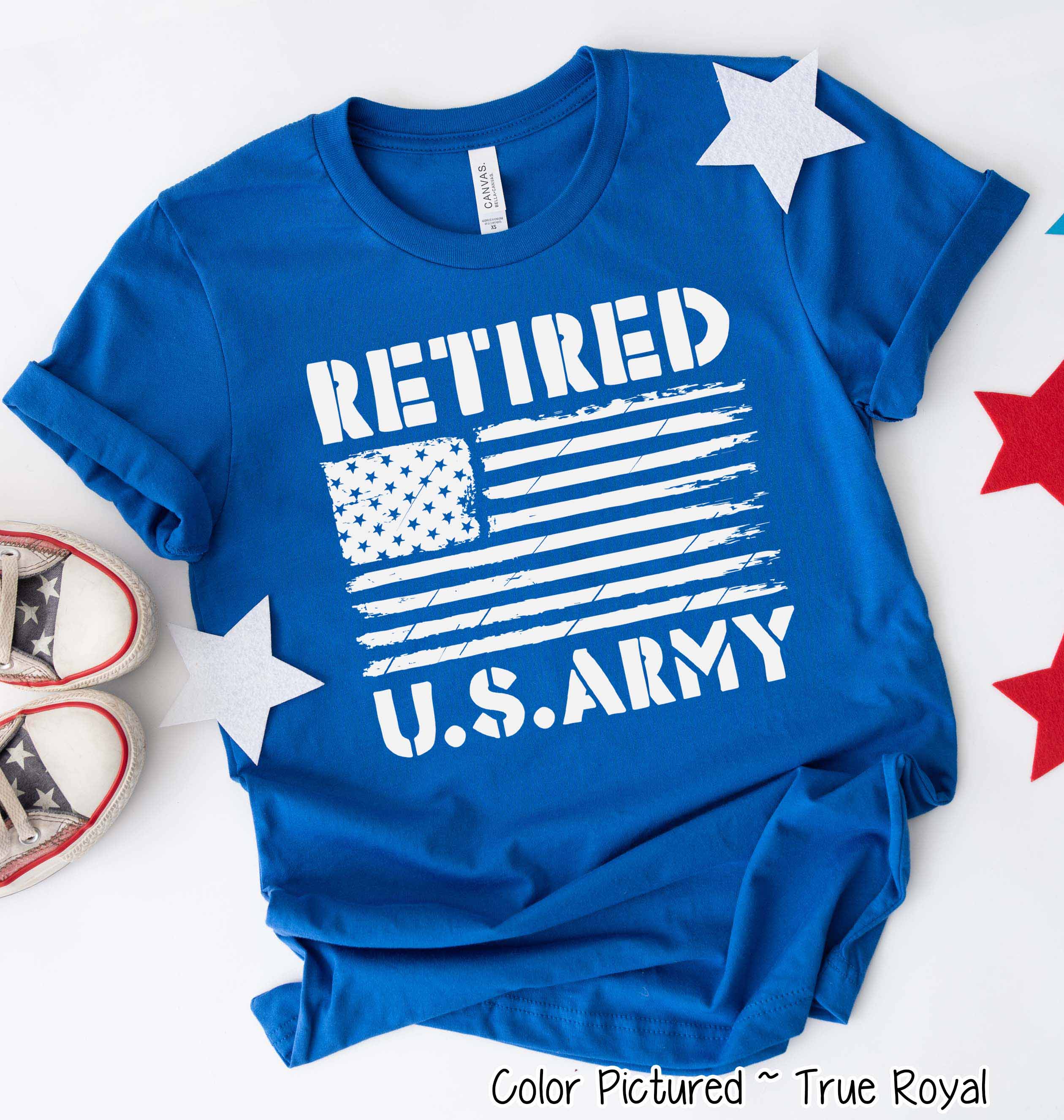 Retired US Army Distressed Flag Tee