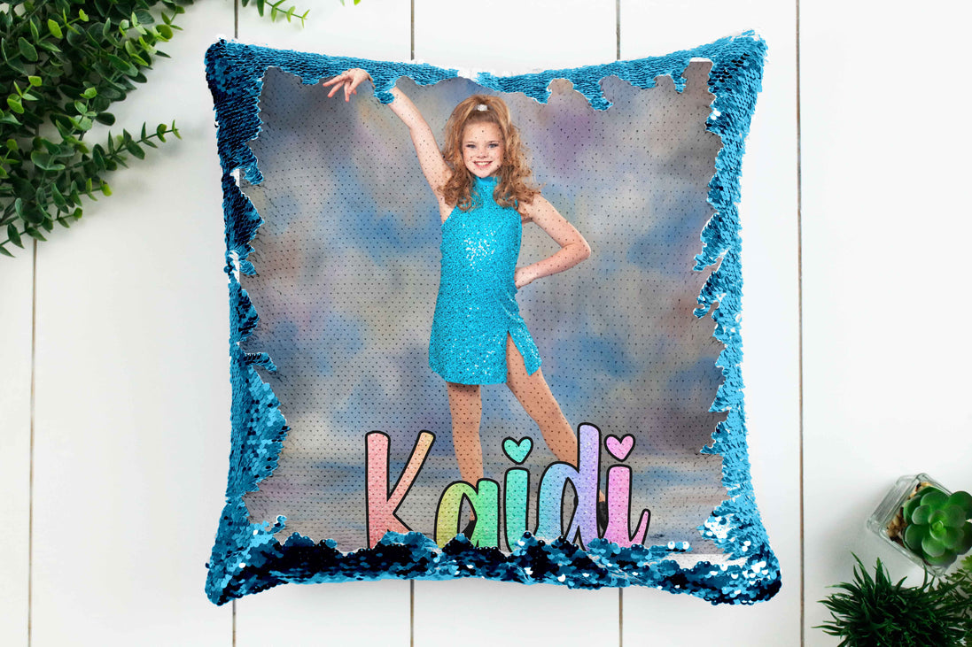 Personalized Flip Sequin Photo Pillow - Too Cute Custom Designs