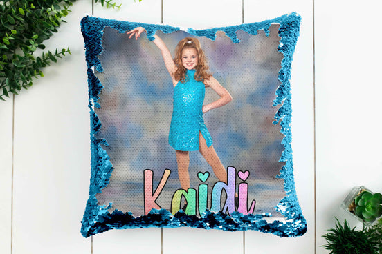Personalized Flip Sequin Photo Pillow - Too Cute Custom Designs