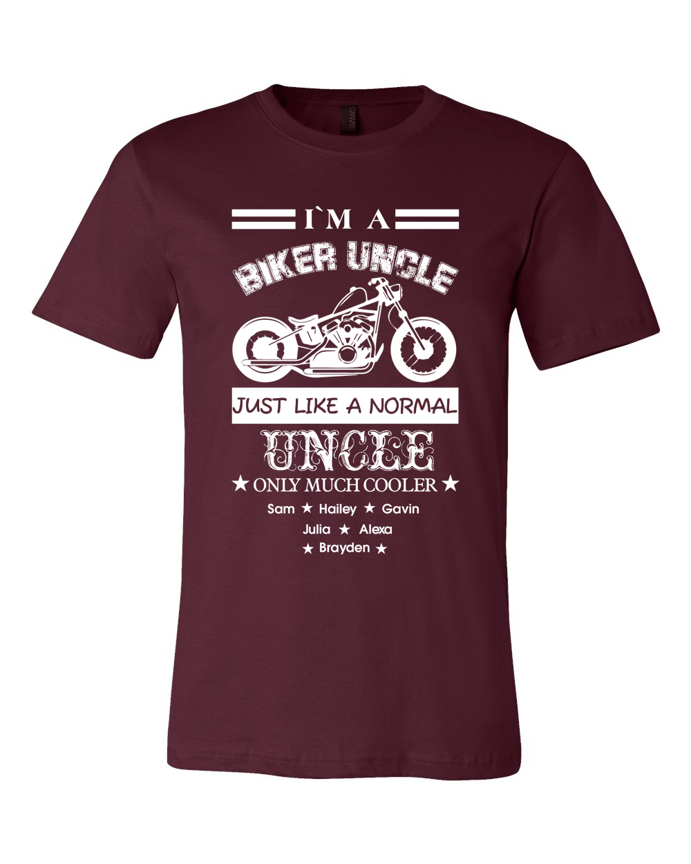 Custom Dad-Father-Papa-Grandpa Biker Tee