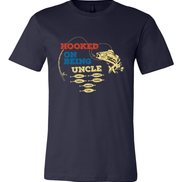 Custom Hooked on Being Dad-Father-Papa-Grandpa Tee