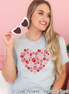 Paw Print Heart Valentine Shirt