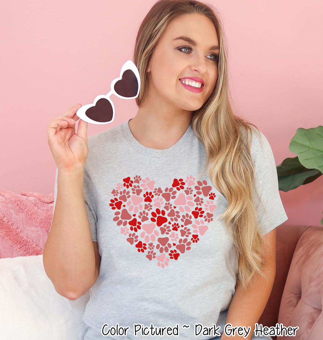 Paw Print Heart Valentine Shirt
