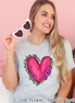 We Love Because He First Loved Us Floral Heart Shirt