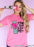 We Love Because He First Loved Us Cross Heart Shirt