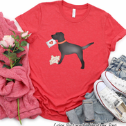 Black Lab Dog Letter Valentine Shirt
