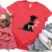 Black Lab Dog Love Valentine Shirt